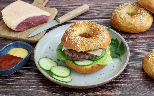 Bagels de steak haché de Magret de Canard