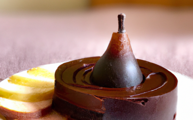 Entremets choco praliné et poires