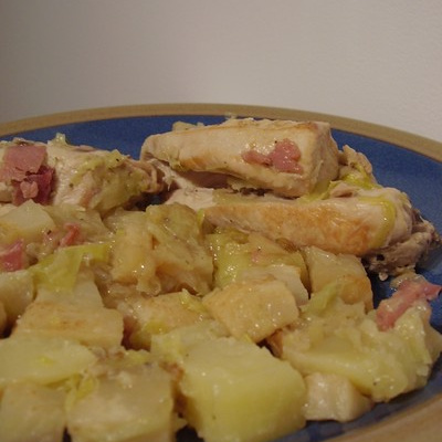 Poulet au lard