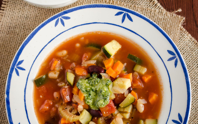 La traditionnelle soupe provençale au pistou