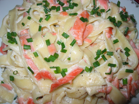 Tagliatelles aux saumons