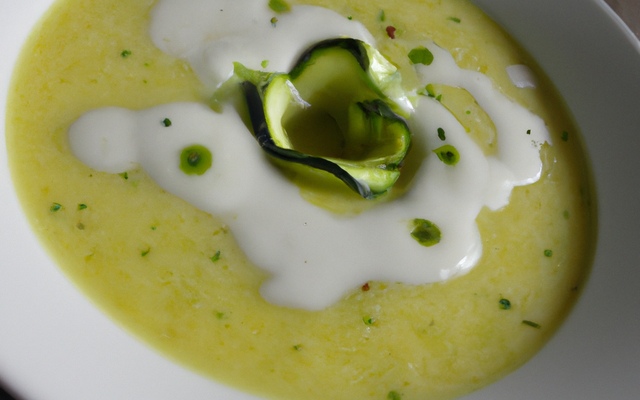 Velouté de courgette à la vache qui rit