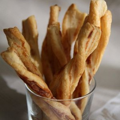 Torsades au parmesan et jambon de Parme