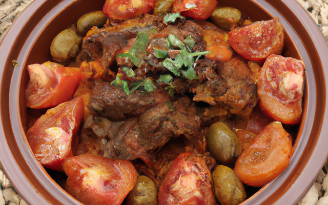Tajine d'agneau aux tomates confites
