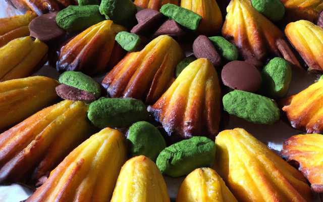 Madeleines au citron vert et pépites de chocolat