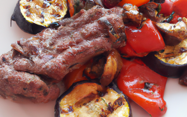 Ratatouille et viandes grillées
