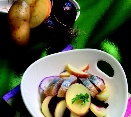 Salade de Princesse Amandine et pomme fruit au hareng