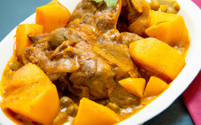 Curry de lapin aux poires