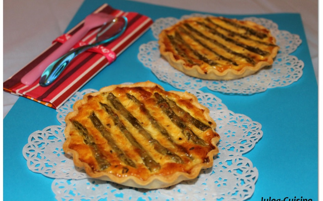Quiche asperges, poulet et parmesan