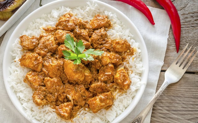 Curry de poulet aux petits légumes