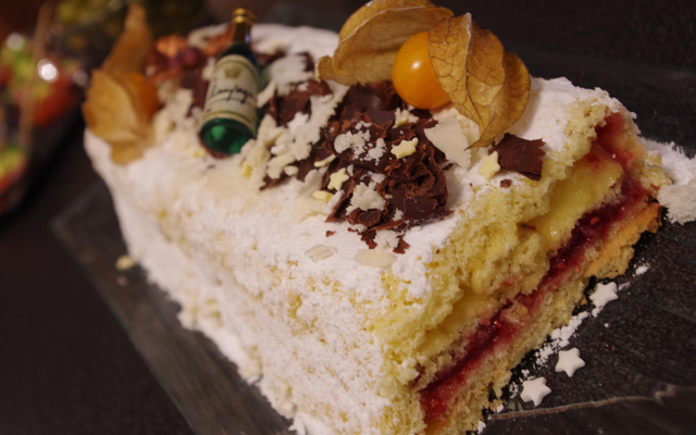 Bûche citronné givré