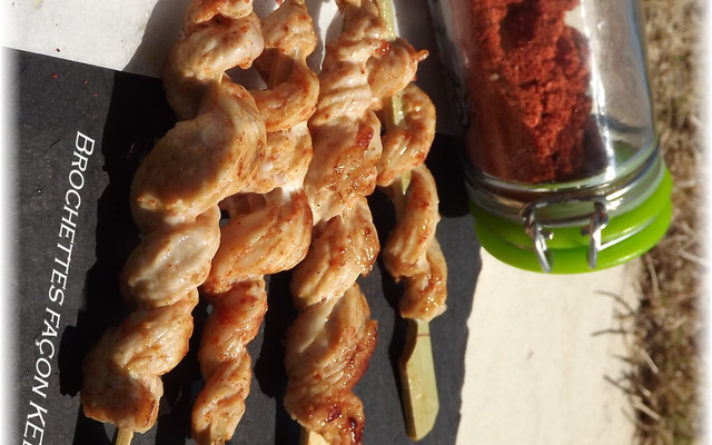 Brochettes façon kebab
