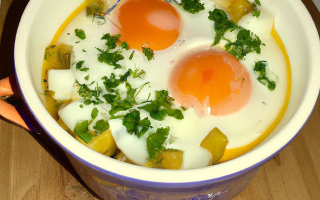 Œuf cocotte au cabecou