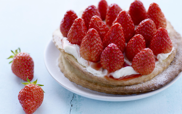 Tartelettes fines aux fraises, mascarpone vanille