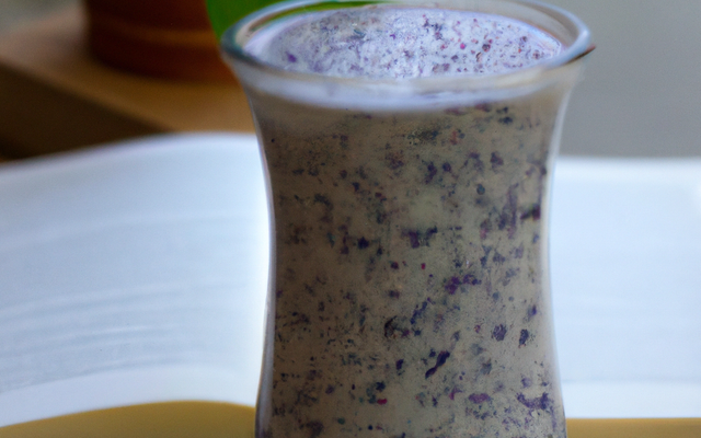 Smoothie vanille myrtilles à la vache à boire