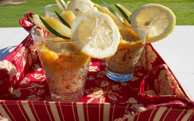 Verrines au quinoa et fenouil citronné