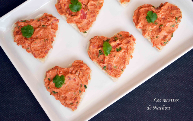 Petits toasts aux rillettes de chorizo