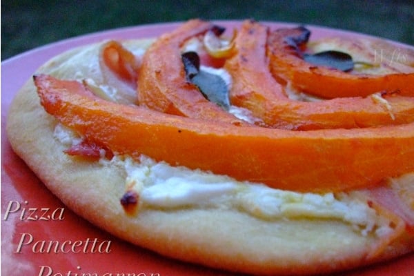 Pizza potimarron et pancetta