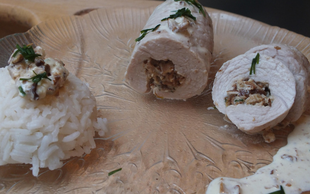 Roulés de volaille aux champignons