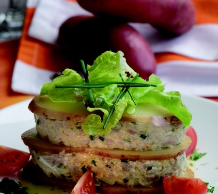 Millefeuille de Chérie et tartare de thon