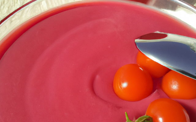 Velouté de tomates au rosé et au cassis