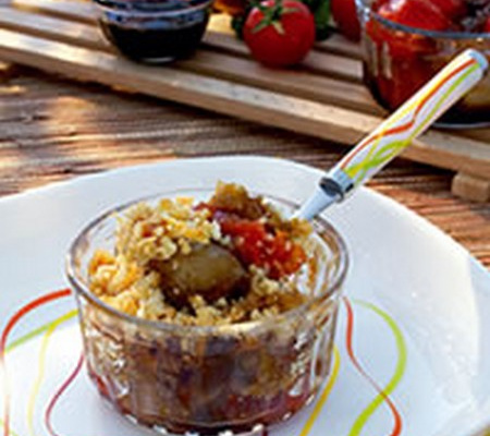 Crumble de tomates cerises
