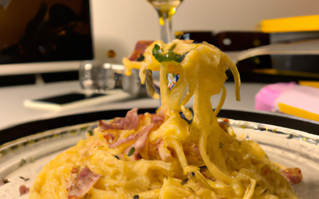 Spaghettis à la carbonara