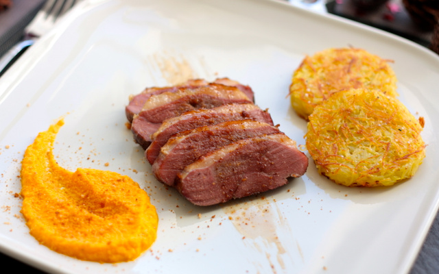 Magret canard basse temperature aux saveurs epicées