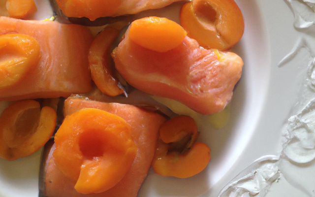 Saumon aux abricots frais