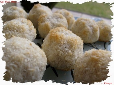 Boules noix de coco / vanille (Sans beurre)