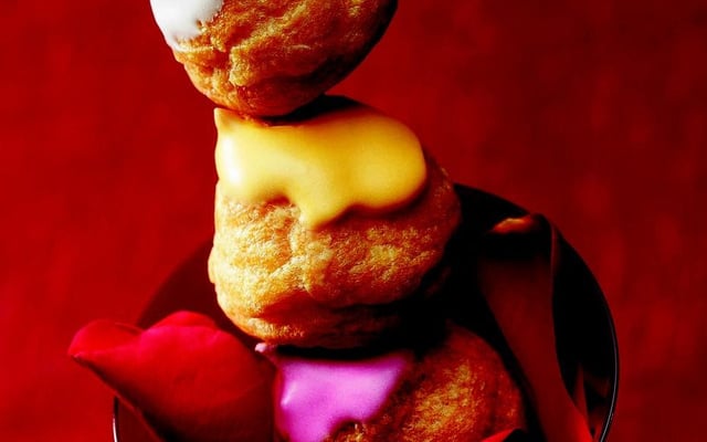 Brochettes de choux passion / gingembre / vanille