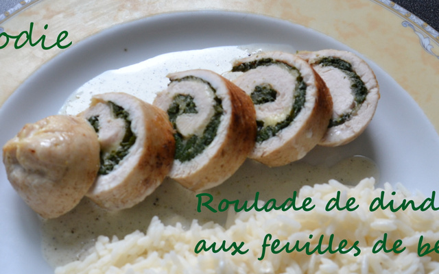 Roulé de dinde aux feuilles de bettes