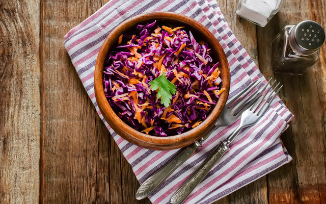 Salade de chou rouge et carottes