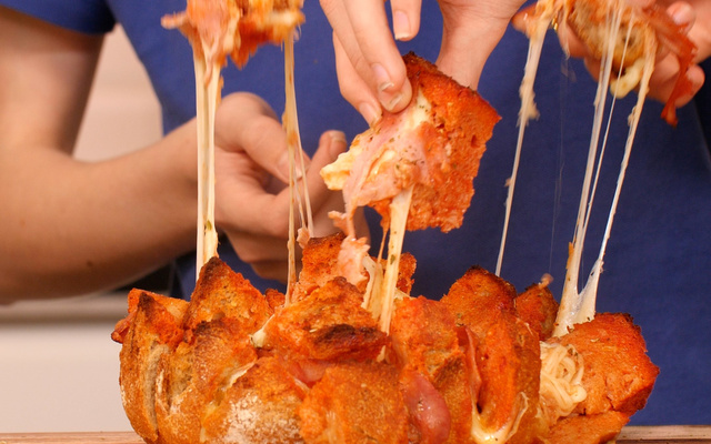 Pain hérisson façon pizza