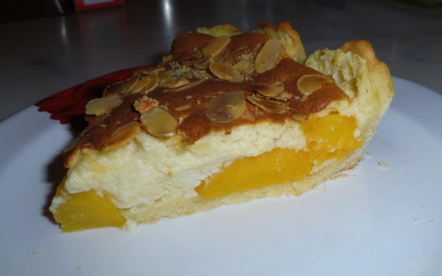 Tarte soufflée aux pêches