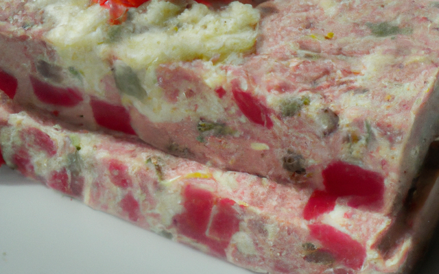 Terrine fraîche rouge et blanche