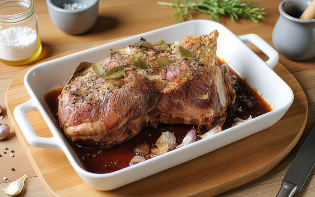 Echine de porc fermier caramélisée au four