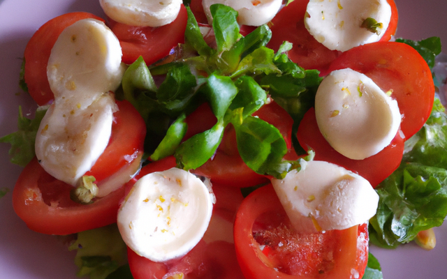 Salade à l'italienne, tomates, mozzarella