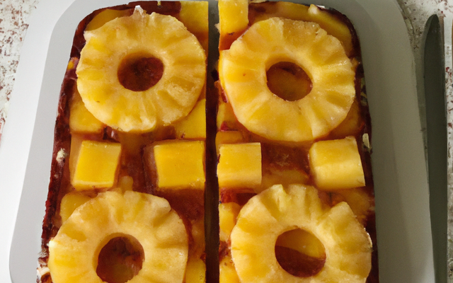 Gâteau mangue et ananas