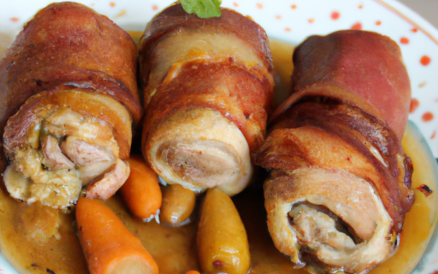 Cailles farcies à la broche