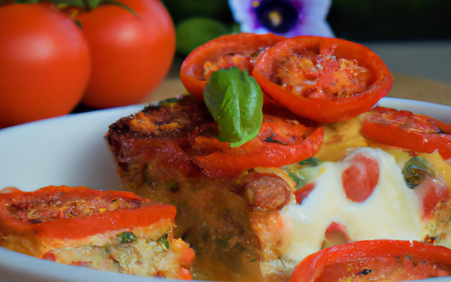 Cake tomates mozzarella maison