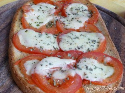 Bruschettas tomate mozaella