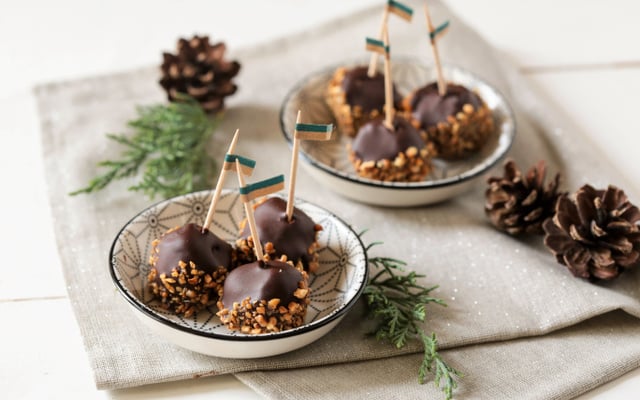 Rochers pralinés au Foie Gras et au chocolat
