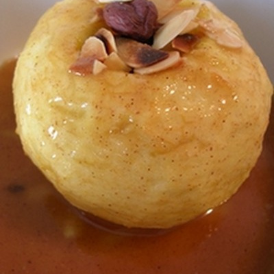 Pomme express au confit de noisettes