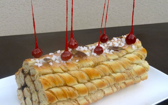 Brioche torsadée façon bûche