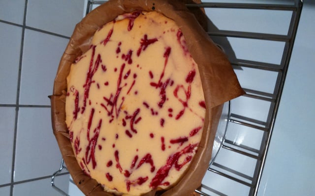 Cheesecake chocolat blanc et framboise