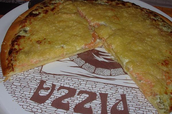 Pizza au saumon