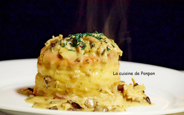 Vol au vent au poulet et champignons des bois