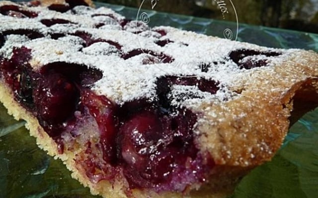 Tarte amandine aux myrtilles