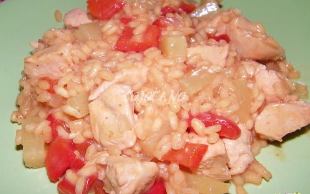Risotto au poulet tandoori